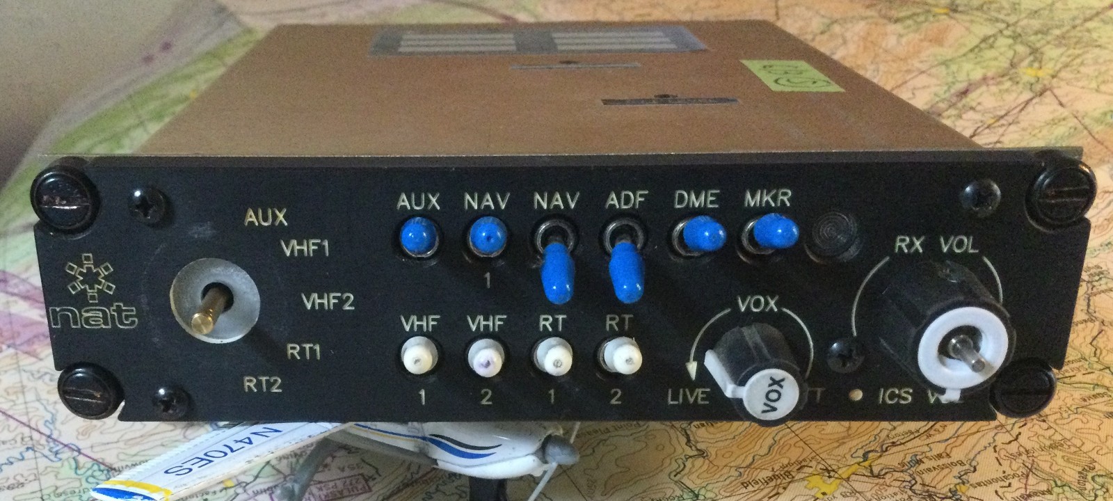 Northern Airborne Technology NAT AA24-009 Audio Control Panel *Tested Good