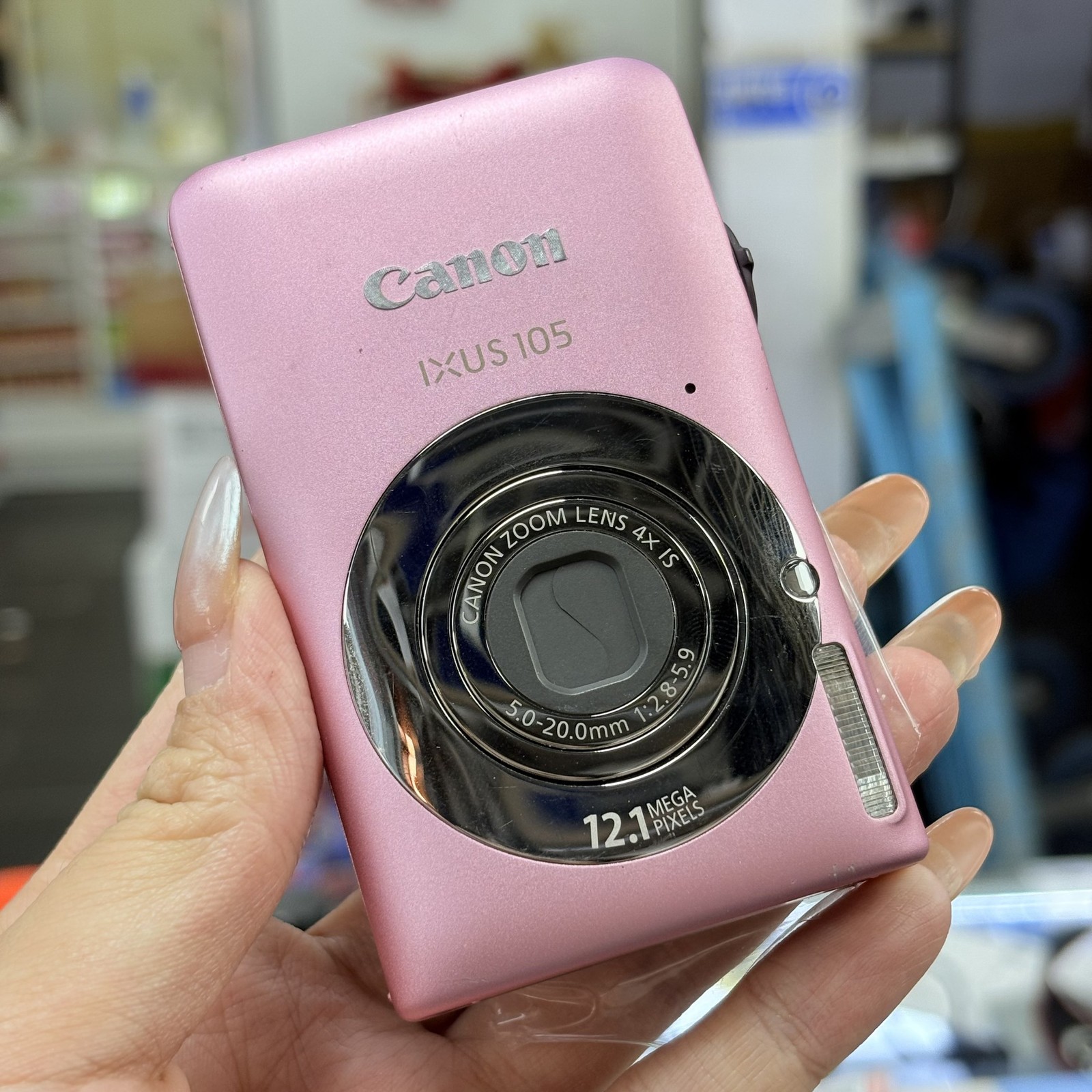 Canon IXUS 105 Compact Digital Camera 12.1MP Silver 4X Zoom PiNK English