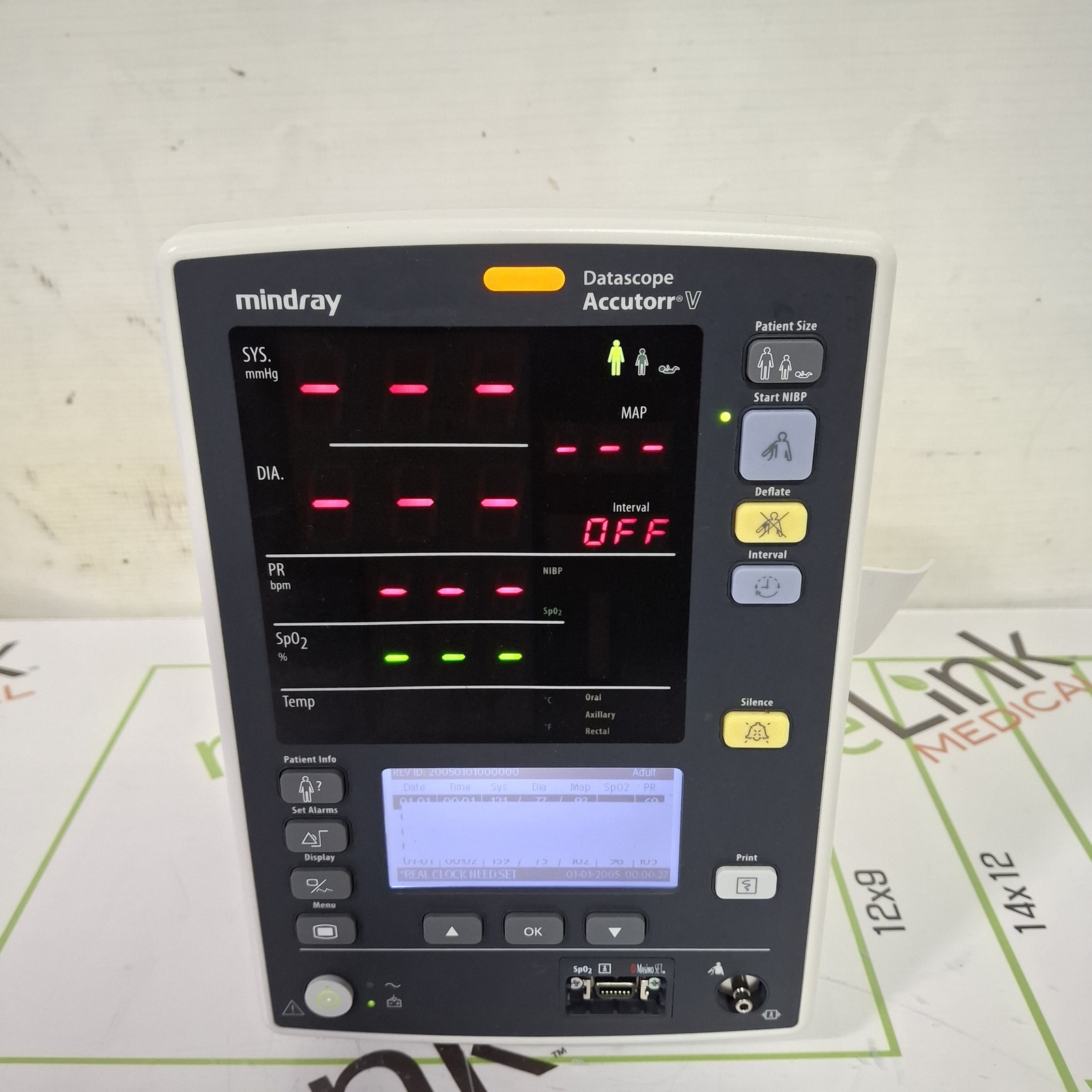 Mindray Datascope Accutorr V Vital Signs Monitor