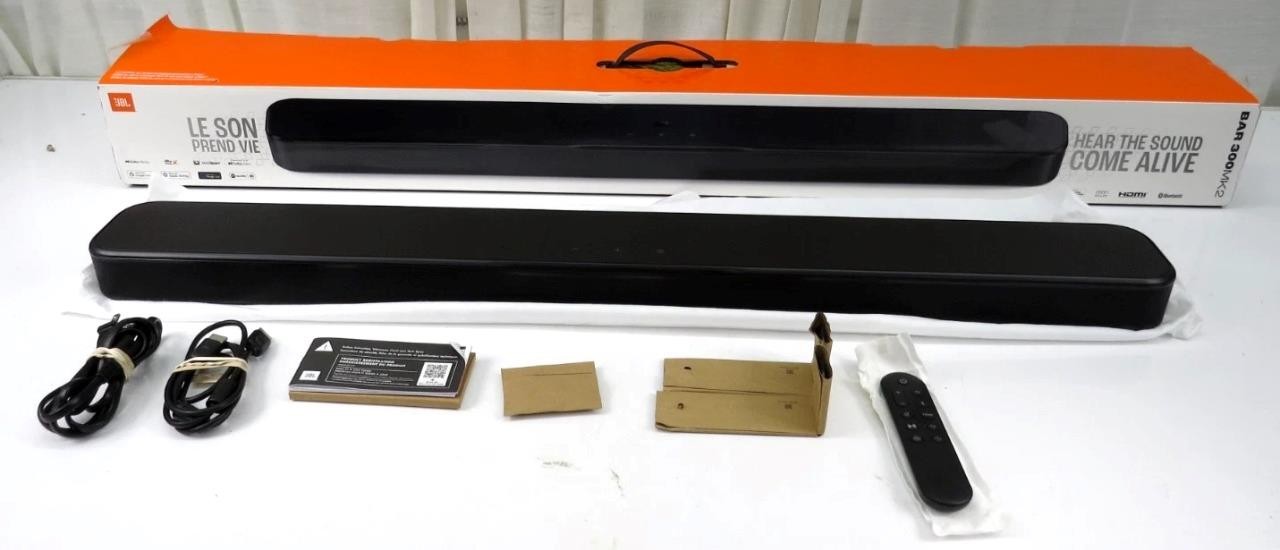 JBL Bar 300MK2 5.0 Channel Soundbar JBLBAR300M2BLKAM- NEW SEAL OPEN