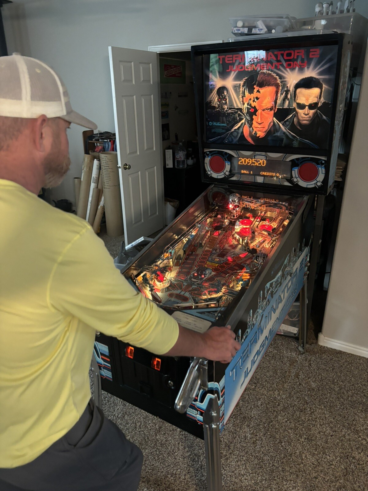 ORIGINAL 1991 Terminator 2 Pinball Machine Arnold Schwarzenegger By Williams.
