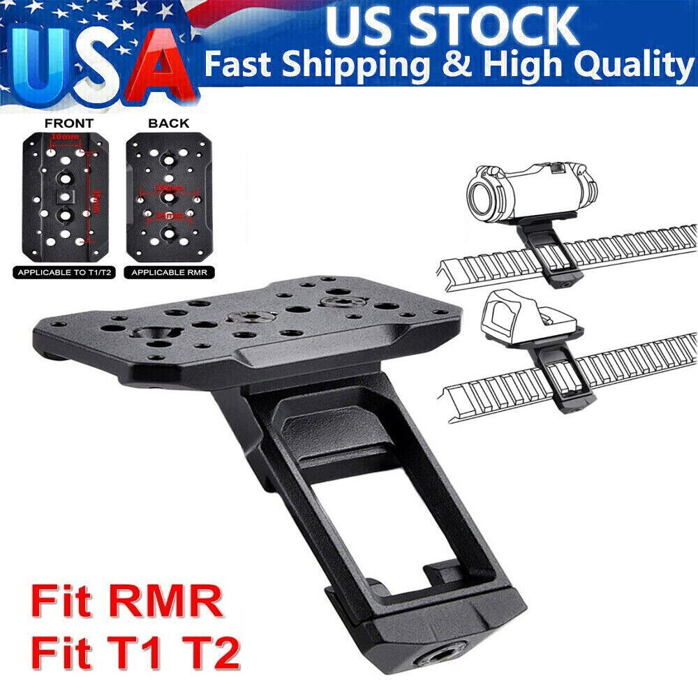 Tactical Universal Picatinny Offset Mount Base Red Dot Sight Scope for T1 T2 RMR