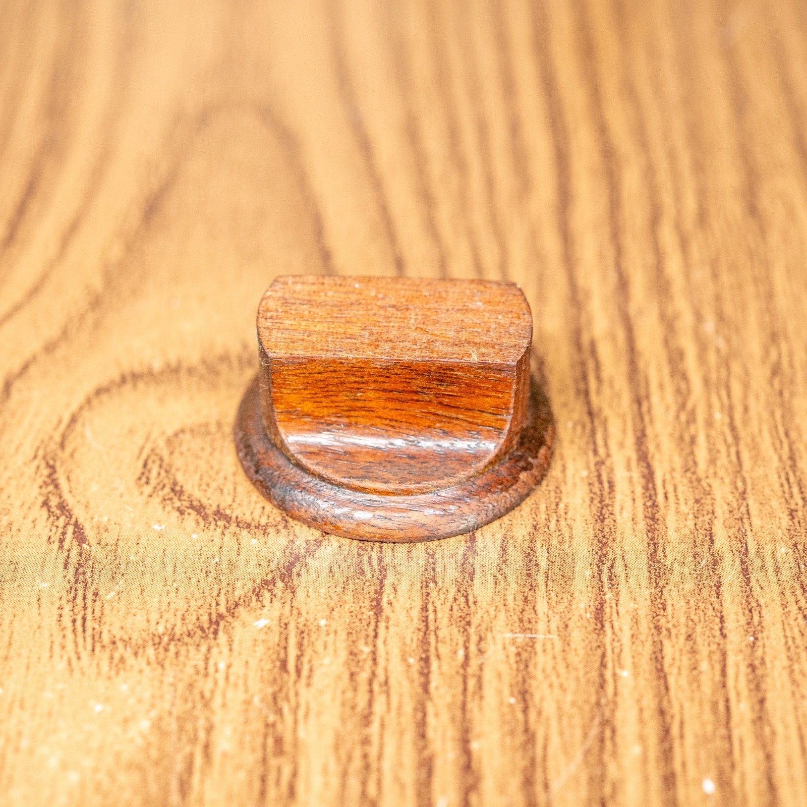 Vintage Radio Knob Deco 1930s-40s Hardwood 1pc 1/4" D Shaft