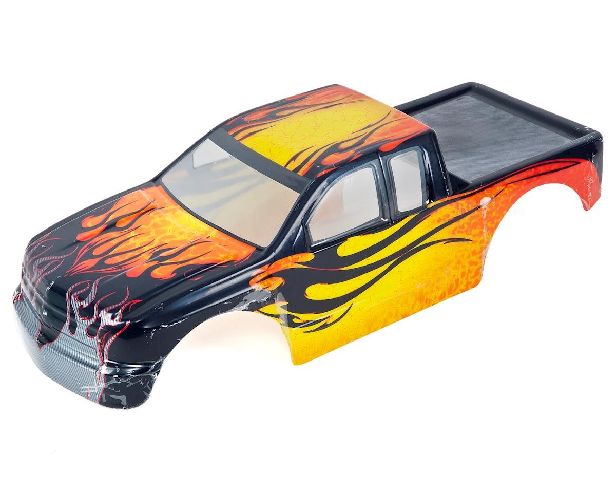 Redcat Rampage MT Pre-Painted Monster Truck Body (Yellow w/Black Flames)