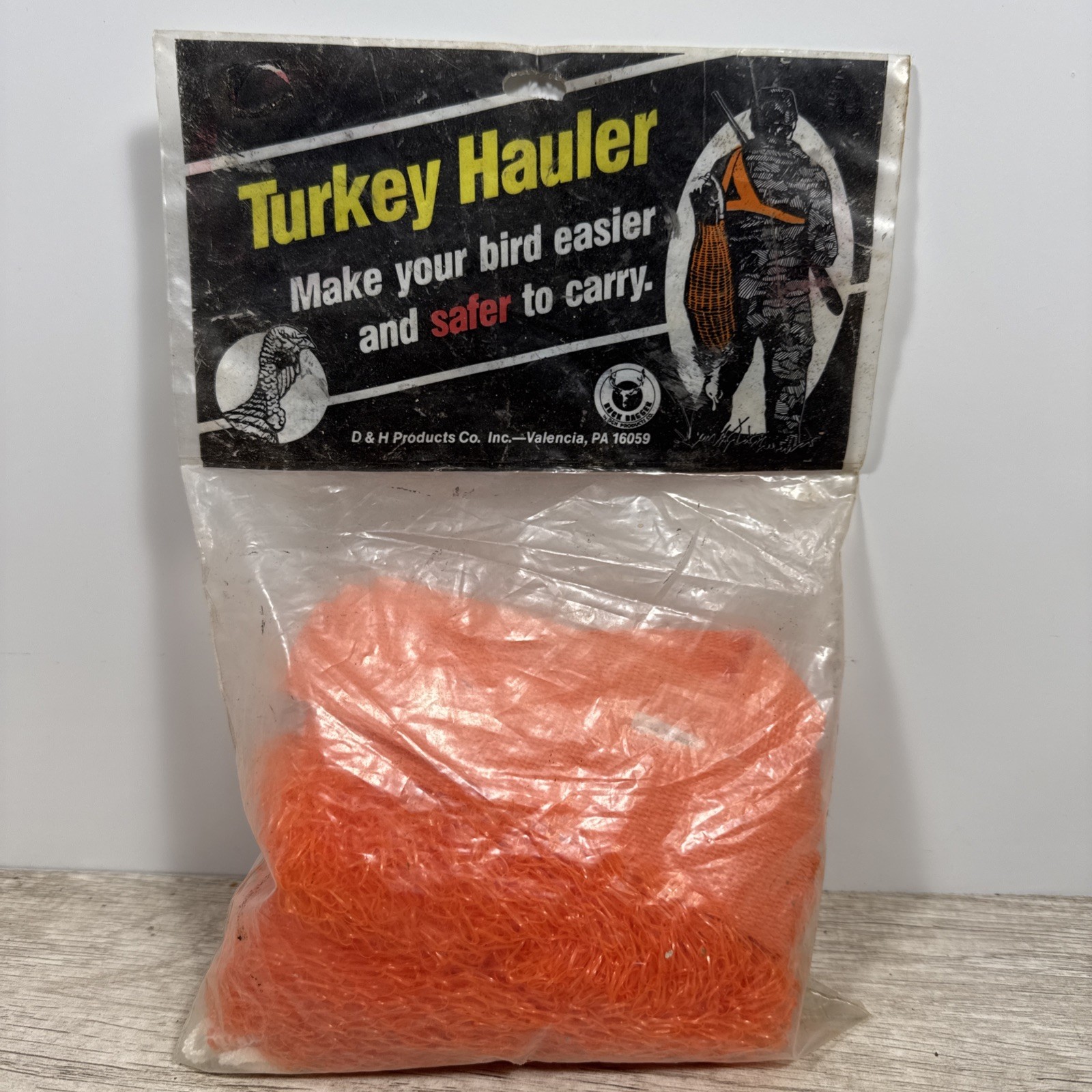 VTG D&H Buck Bagger Turkey Hauler Carrying Bag Blaze Orange - New Old Stock, USA