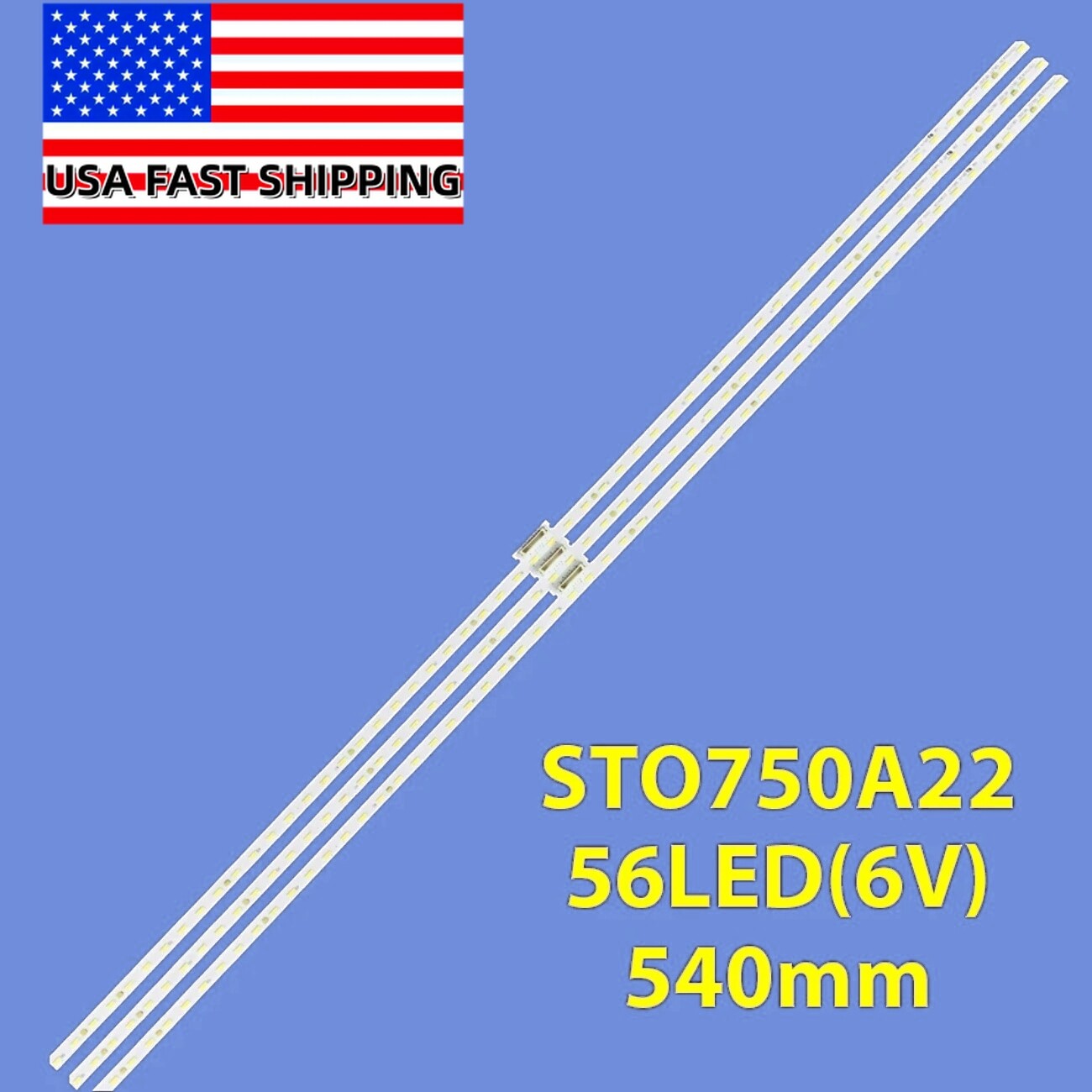 LED Backlight Strips for Sony XBR-75X850F KD-75X8500F ST0750A22_56LED_REV0.0