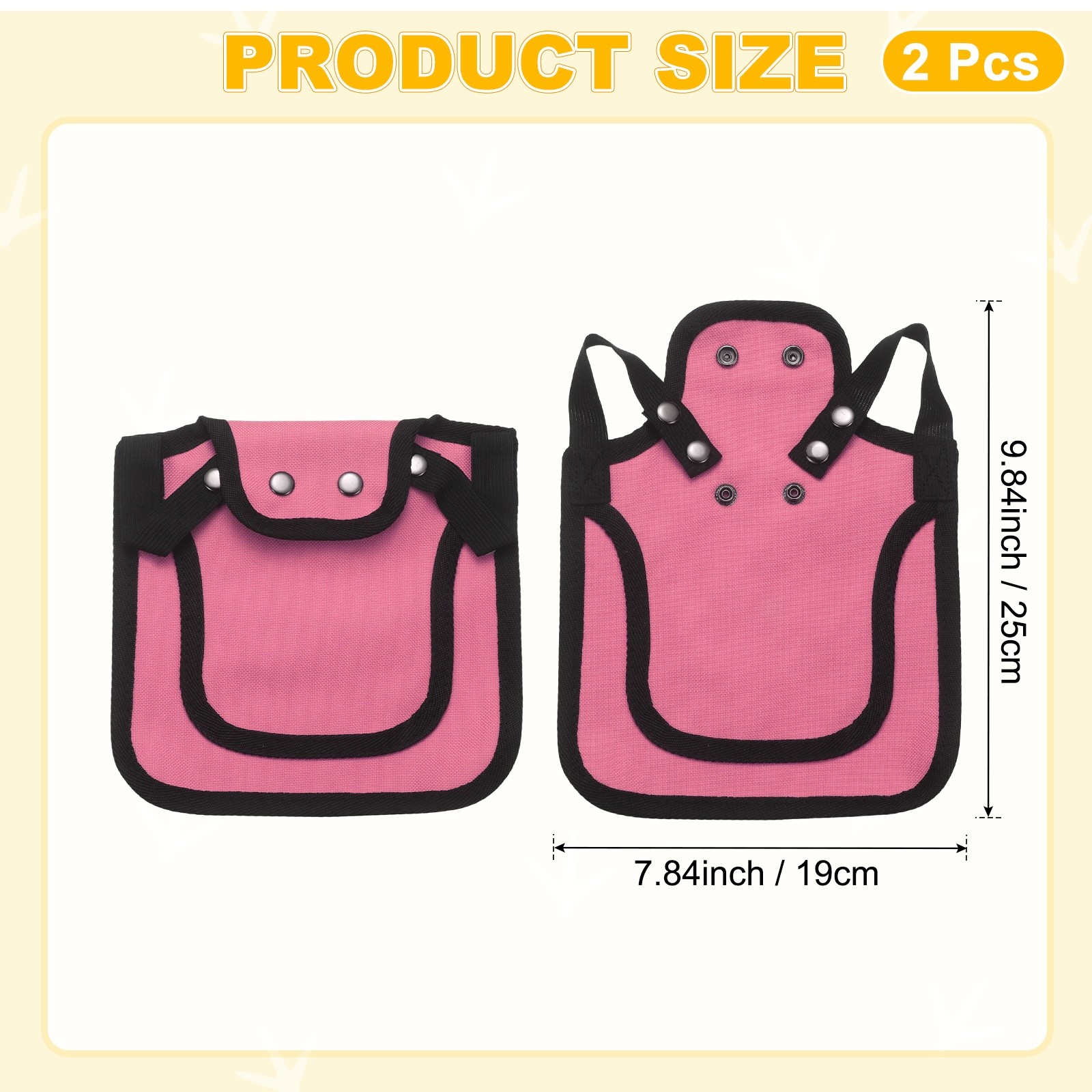 2-Pack Chicken Saddle with Adjustable Strap for Hens [Magenta]