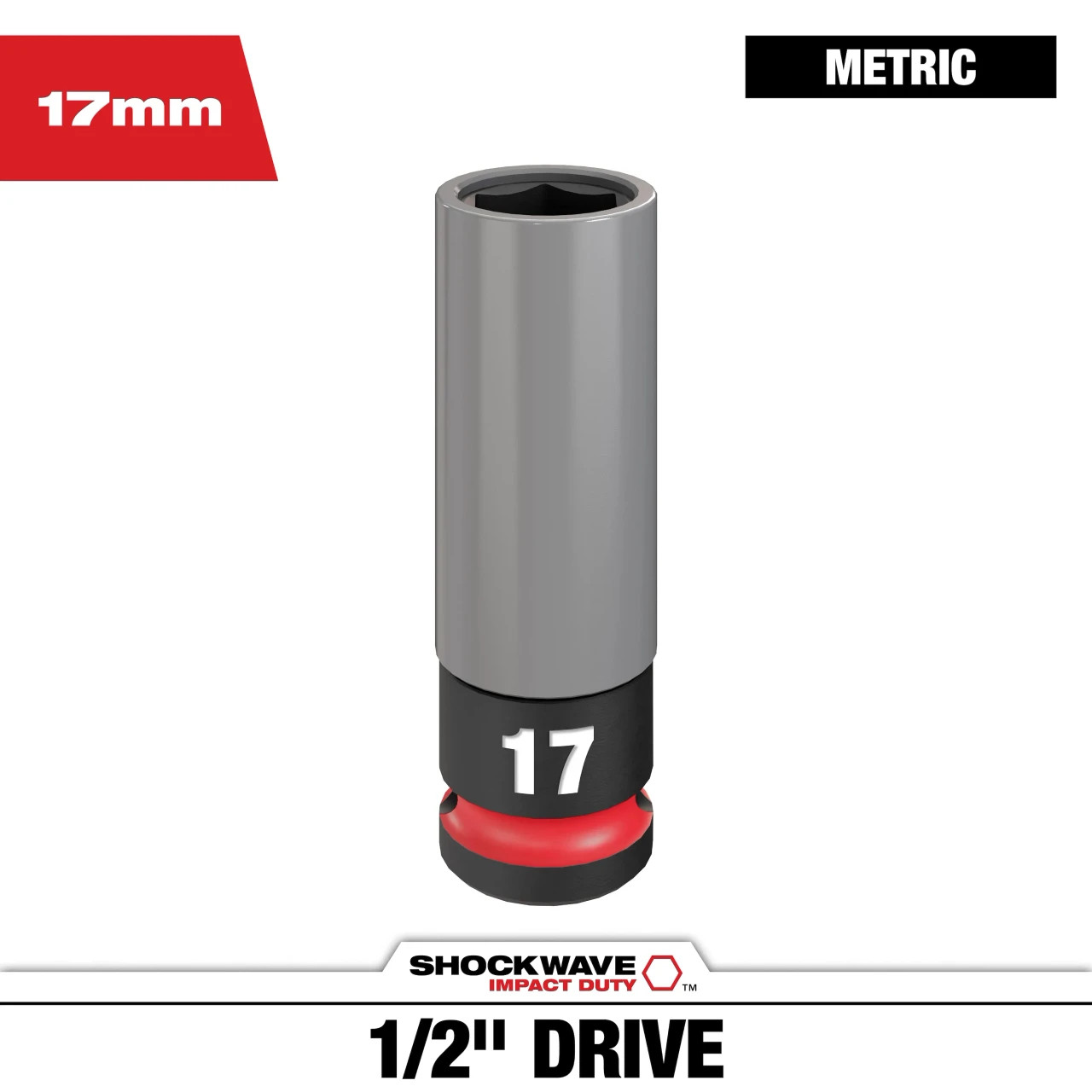 Lug Nut Wheel Socket 1/2 Drive 17MM