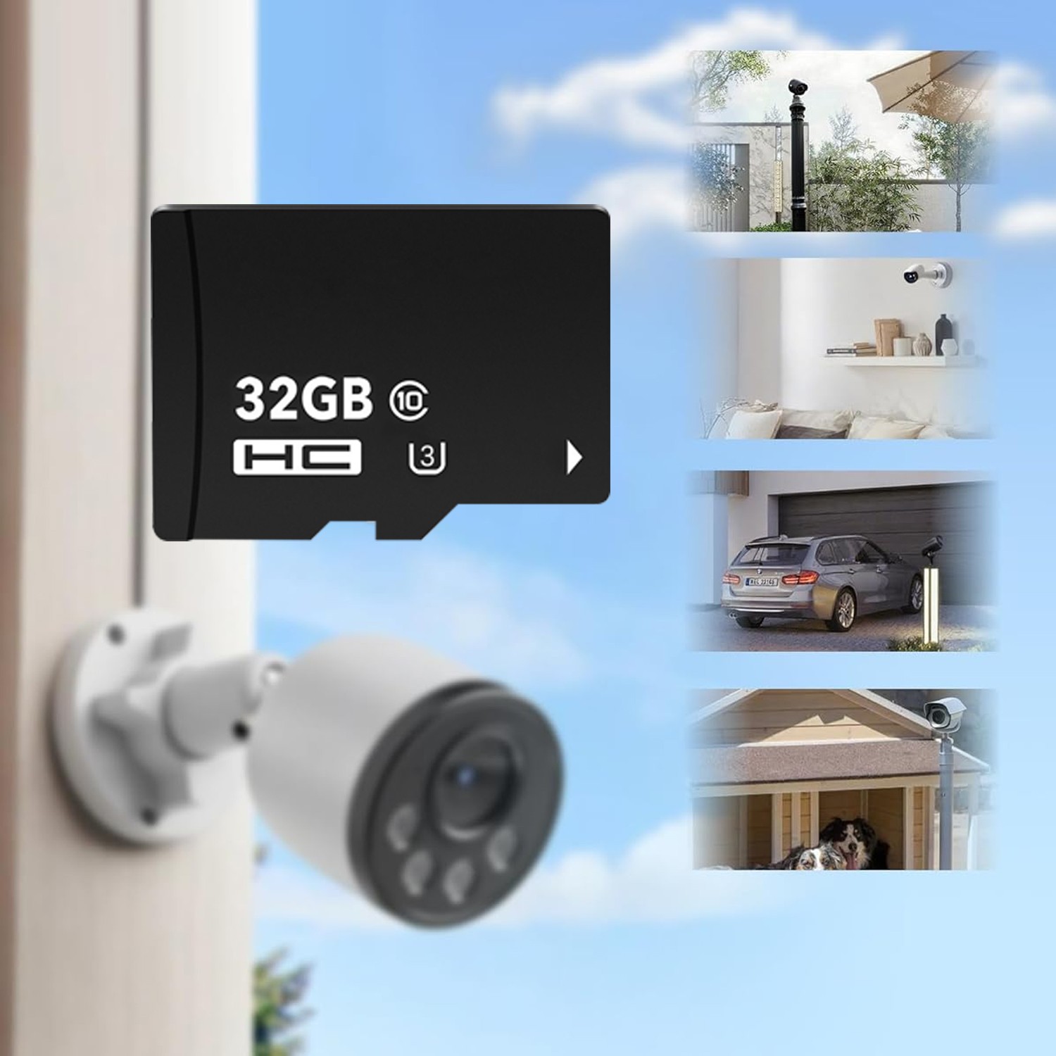 32GB Micro Memory Card Up to 100MB/s Read Speed for Security Camera Dashcam