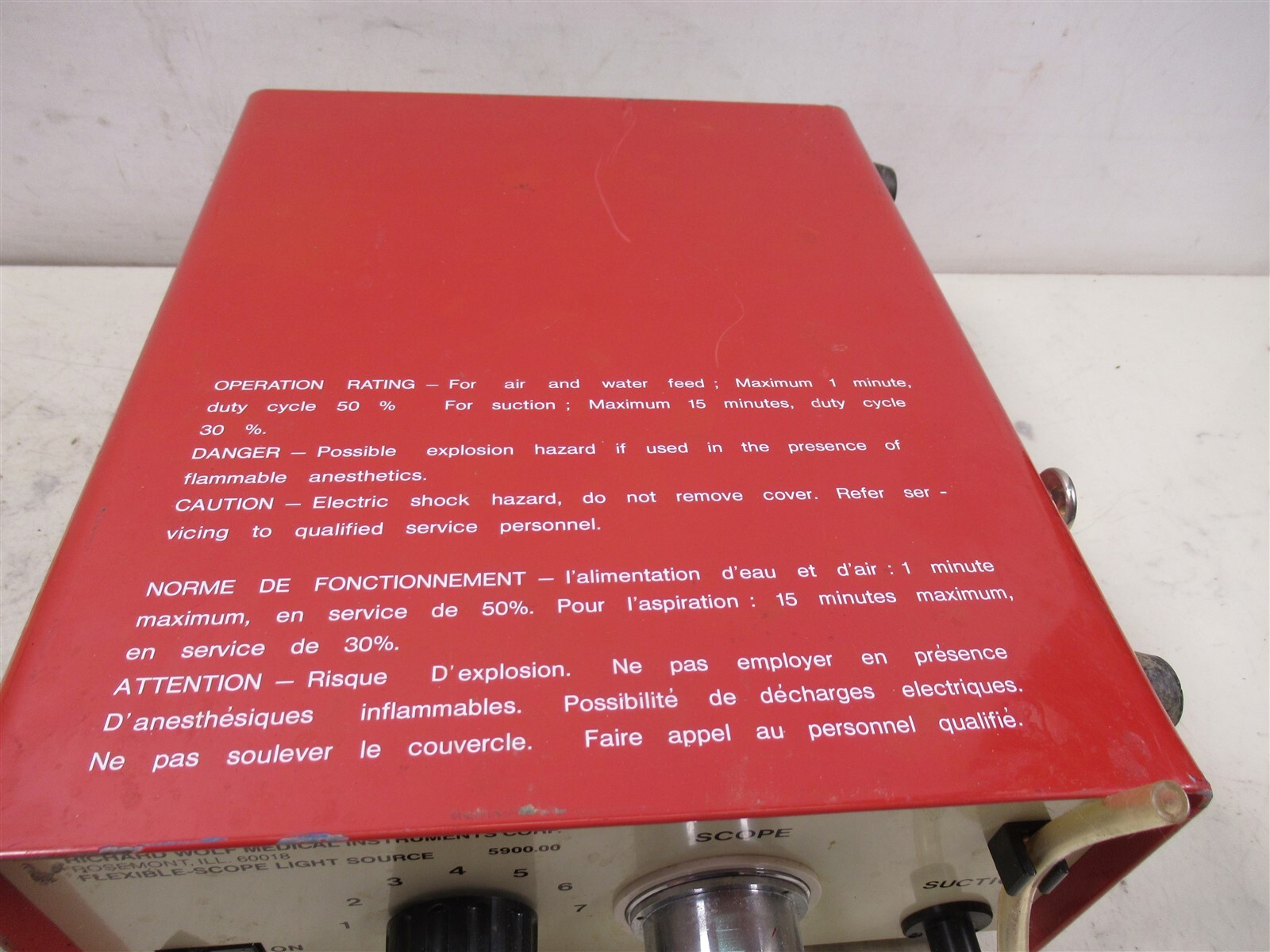 R. Wolf Flexible Scope Light Source 5900.00 Endoscopy Laproscopy