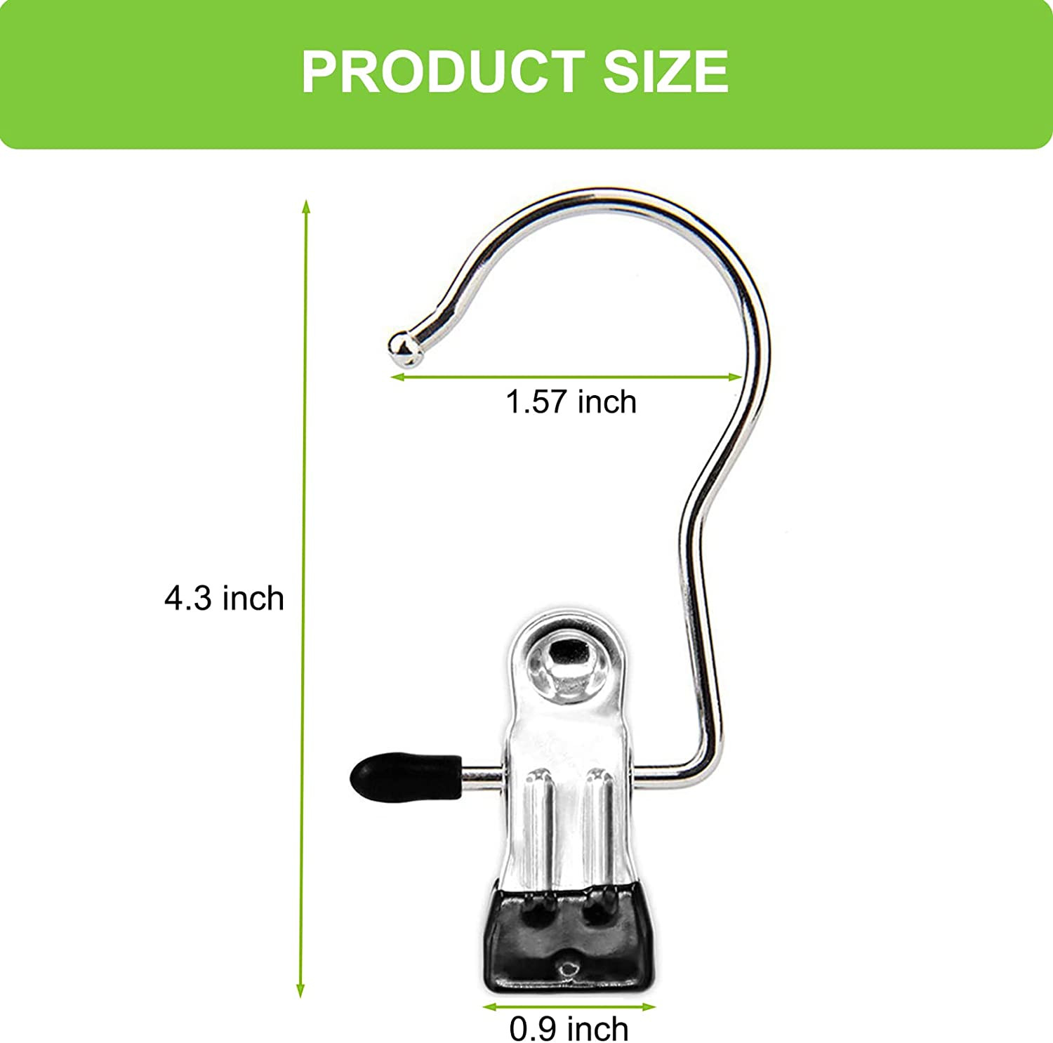 30 Pack Heavy Duty Boot Hanger Clips Stainless Steel Laundry Clothes Hooks