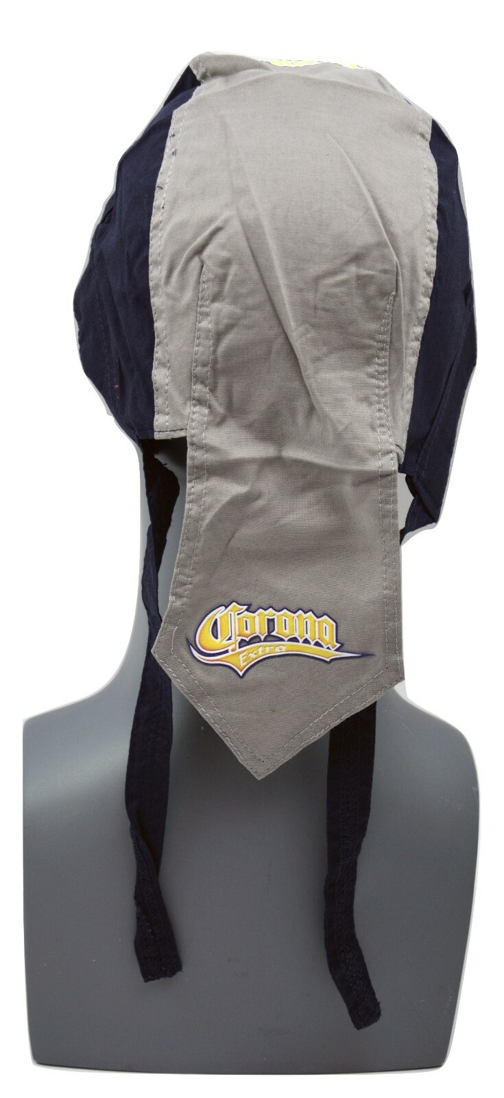 Corona Extra Cerveza Beer Blue & Gray Do - Rag Head wrap Skull Cap