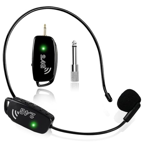 Wireless Microphone Headset MIC Cordless: 2.4G Wireless Head MIC and Black1