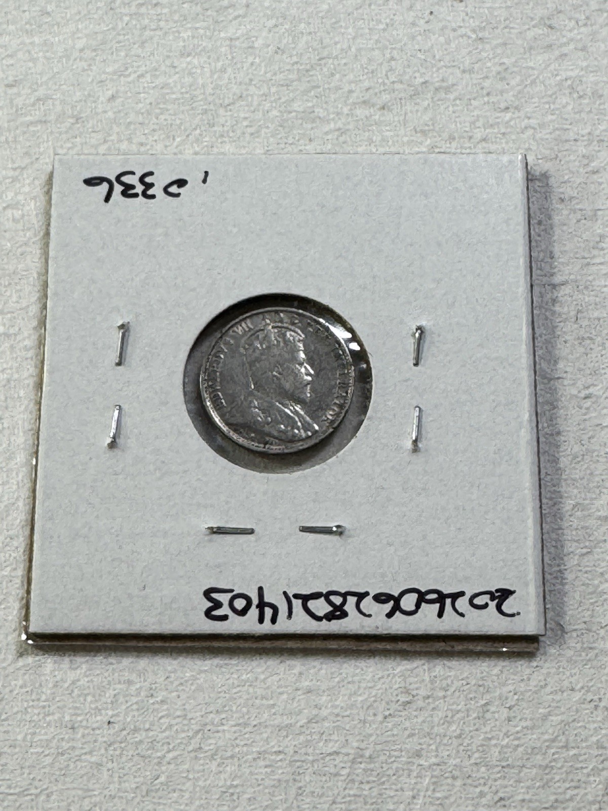 1903 Canada 5 Cents Small Silver Coin Cleaned
