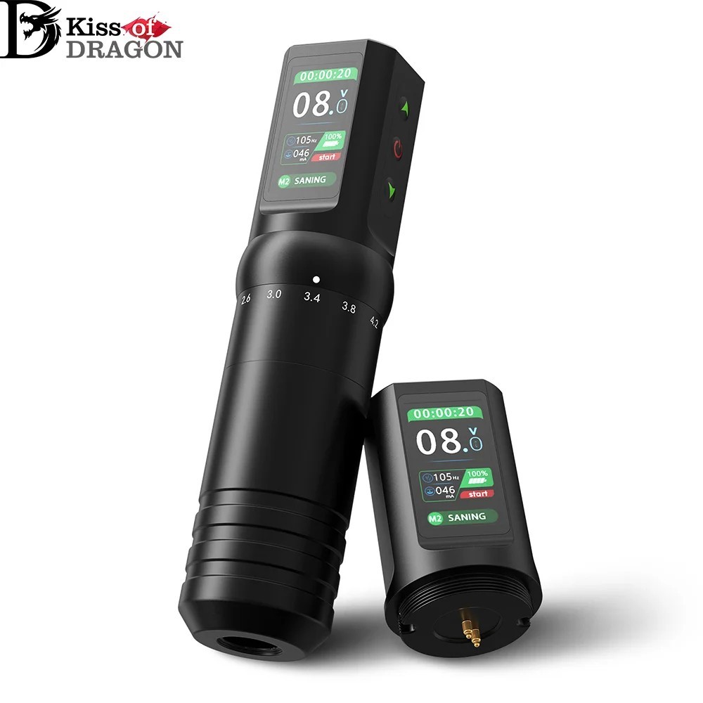 Tattoo Pen Adjustable 2.0-4.2mm Stroke 1600mAh Professional Tattoo Power Supply