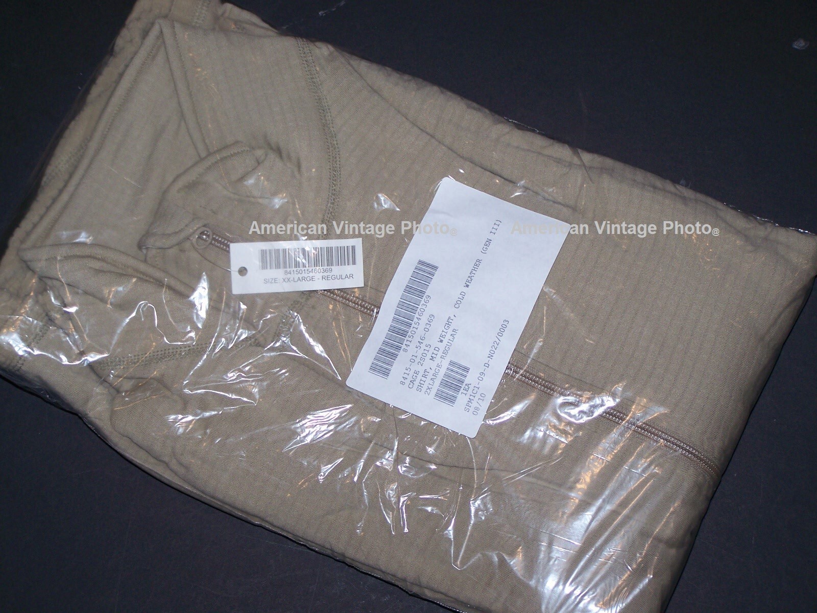 FLEECE GRID SHIRT XXL LEVEL 2 GEN III ECWCS WAFFLE MILITARY COLD WEATHER USA NIB