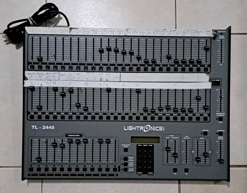 LIGHTRONICS TL-2448 Multi-Application Lighting Control Console UNTESTED