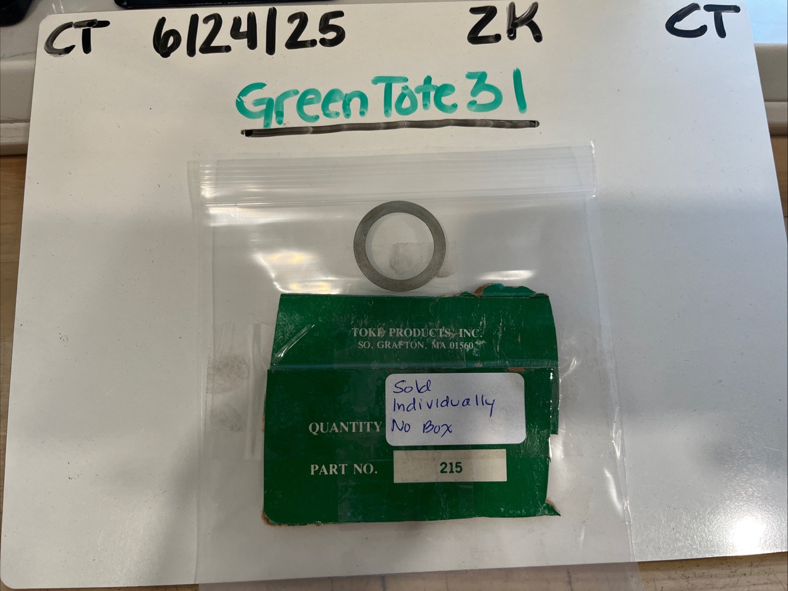 TOKE Products 215  Valve Train Washer Sold Single No Box