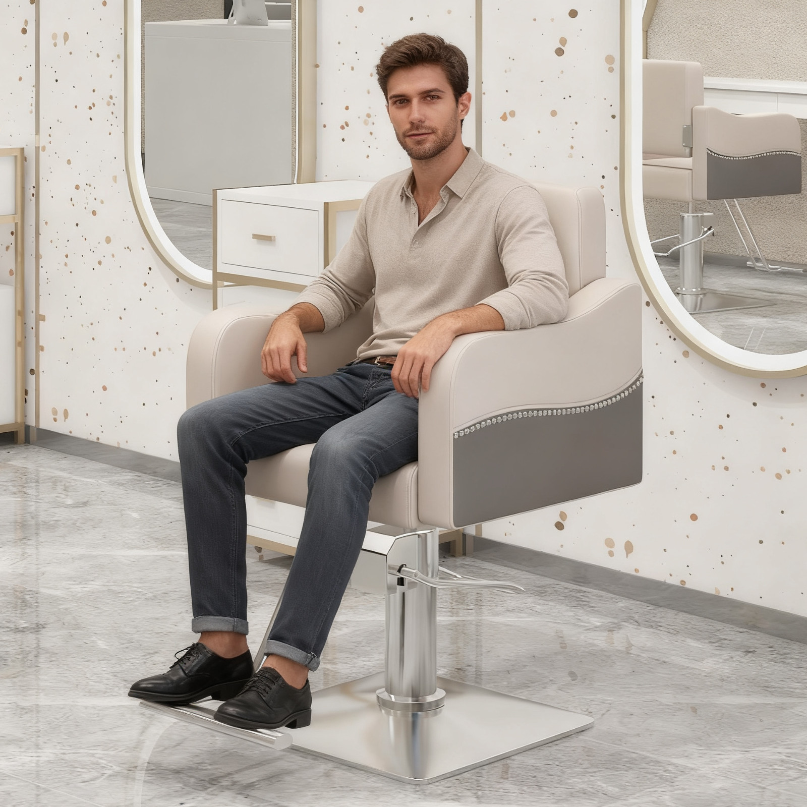Heavy Duty Barber Chair Hydraulic Salon Chair Hair Salon Chair for Stylists
