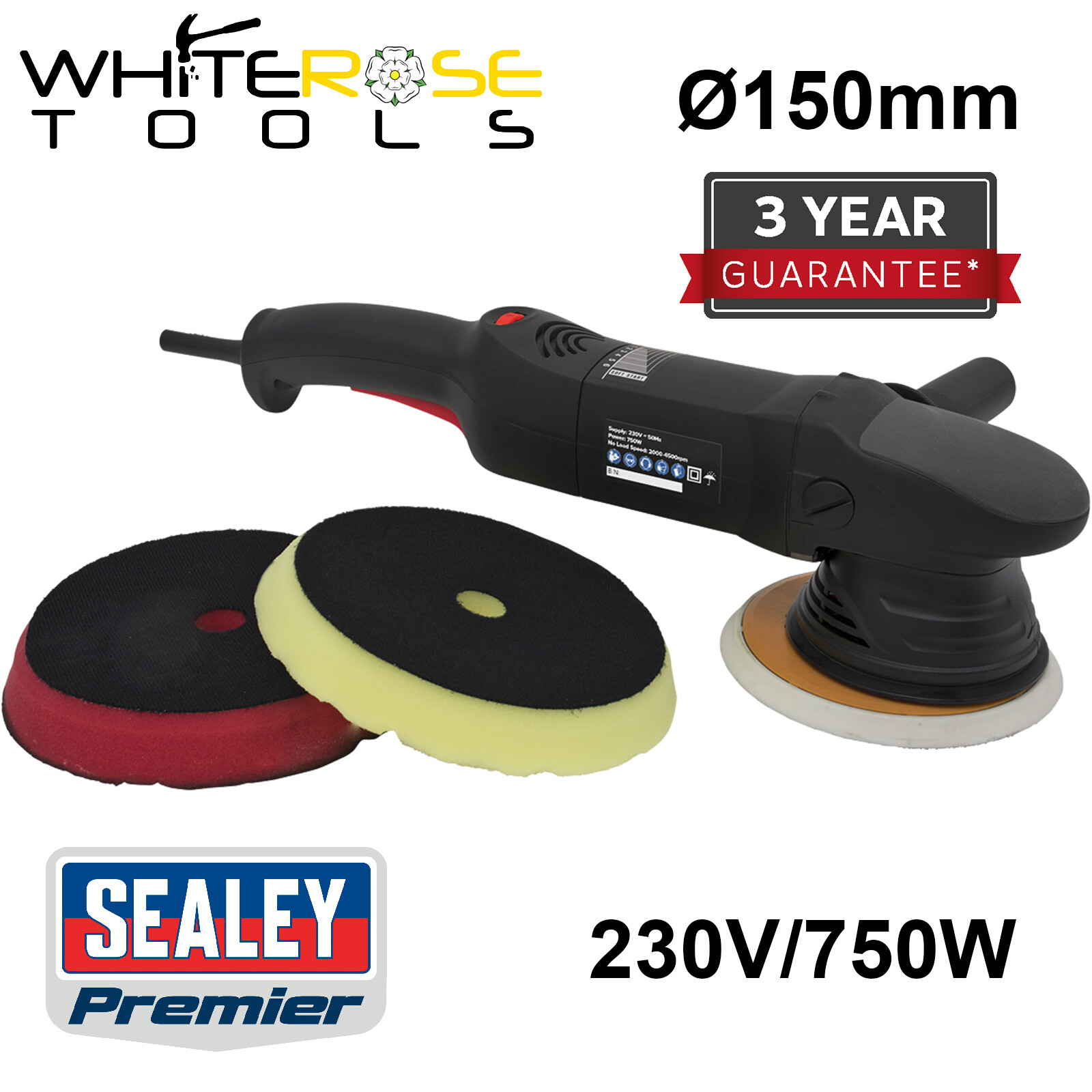 Sealey Premier Orbital Polisher Ø150mm 750W/230V