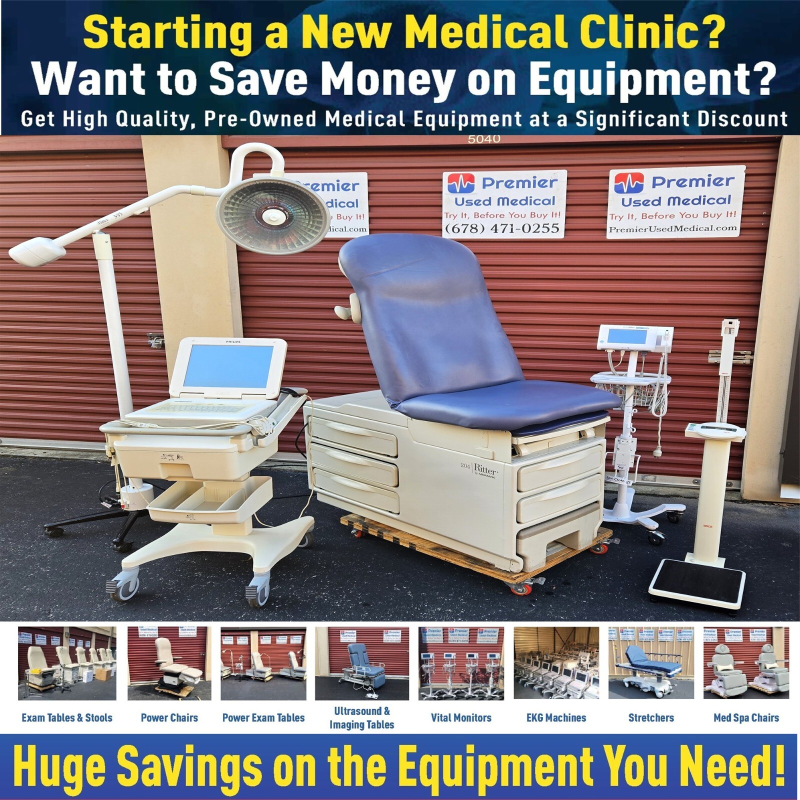 Ritter Midmark Exam Tables 204 Blueberry Upholstery  *Premier Used Medical*