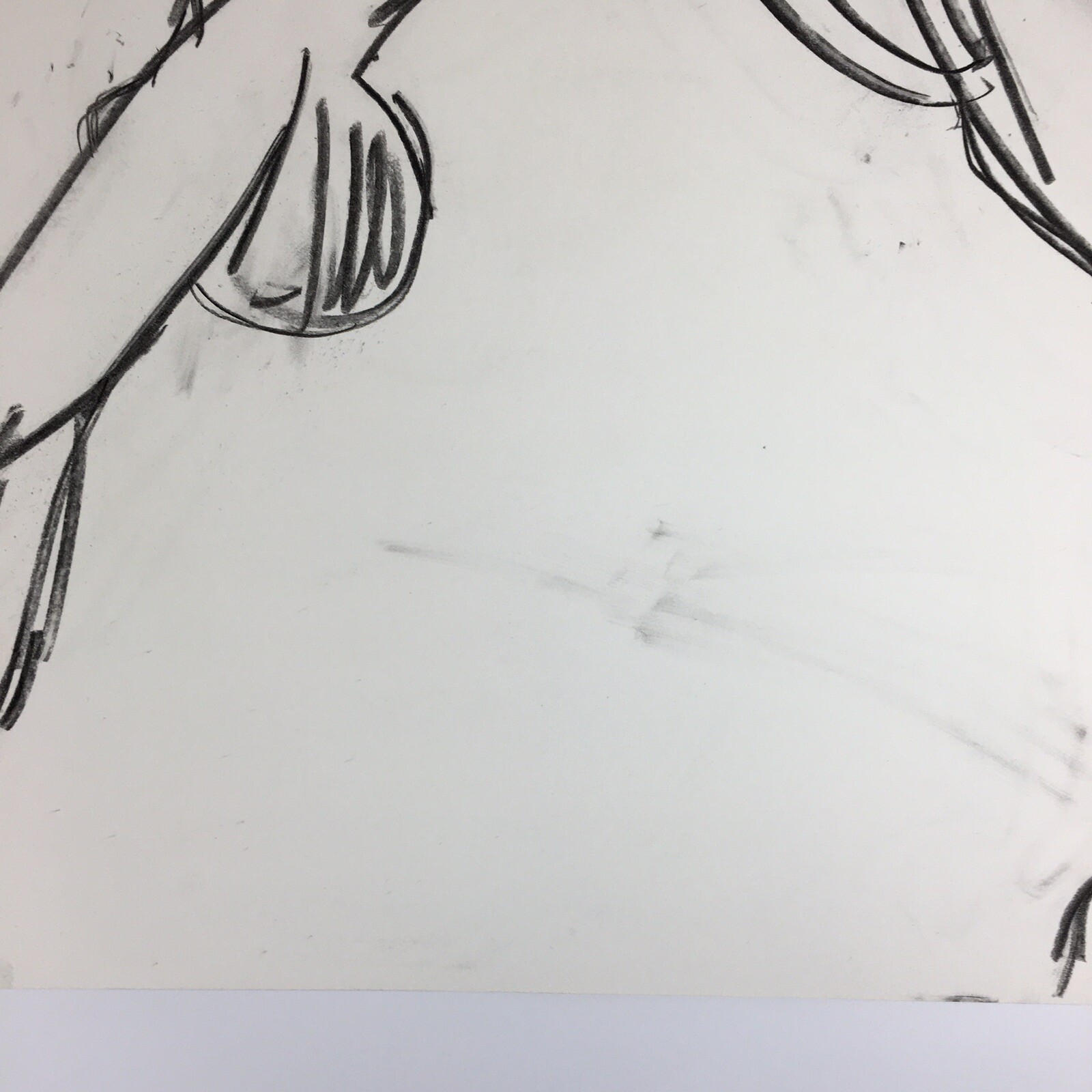 Kip Gresham Unsigned Original Charcoal Drawing Gymnast Curwen Archive #14