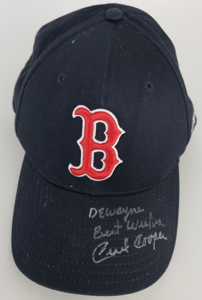Cecil Cooper Signed Boston Red Sox Adjustable MLB Baseball Cap w/ COA