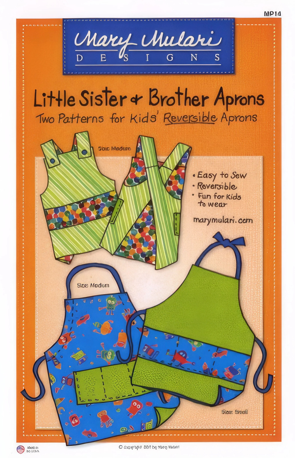 Little Sister and Brother Apron Pattern by Mary Mulari Designs