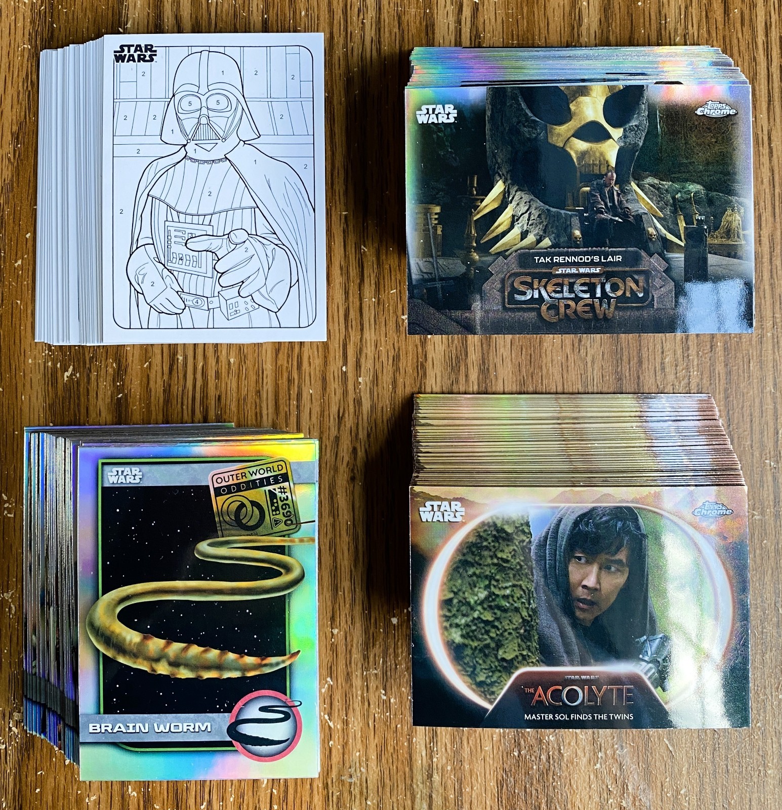 2025 Topps Chrome Star Wars COMPLETE YOUR SET Inserts Acolyte, Number, Skeleton