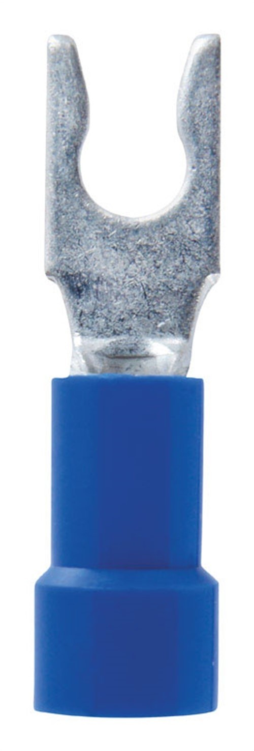 Jandorf 60917 Blue Copper Vinyl-Insulated #6 Stud Spade Terminal 16 to 14 AWG