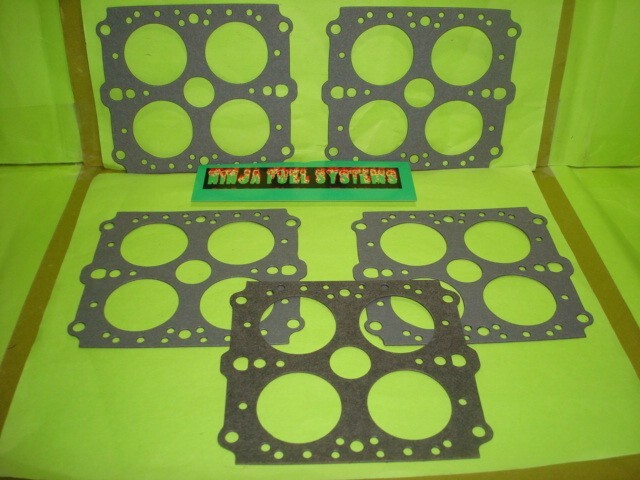 5 PACK OF THROTTLE BODY GASKET FOR HOLLEY 390 450  MAIN BODY TO BASE  1  7/16 B