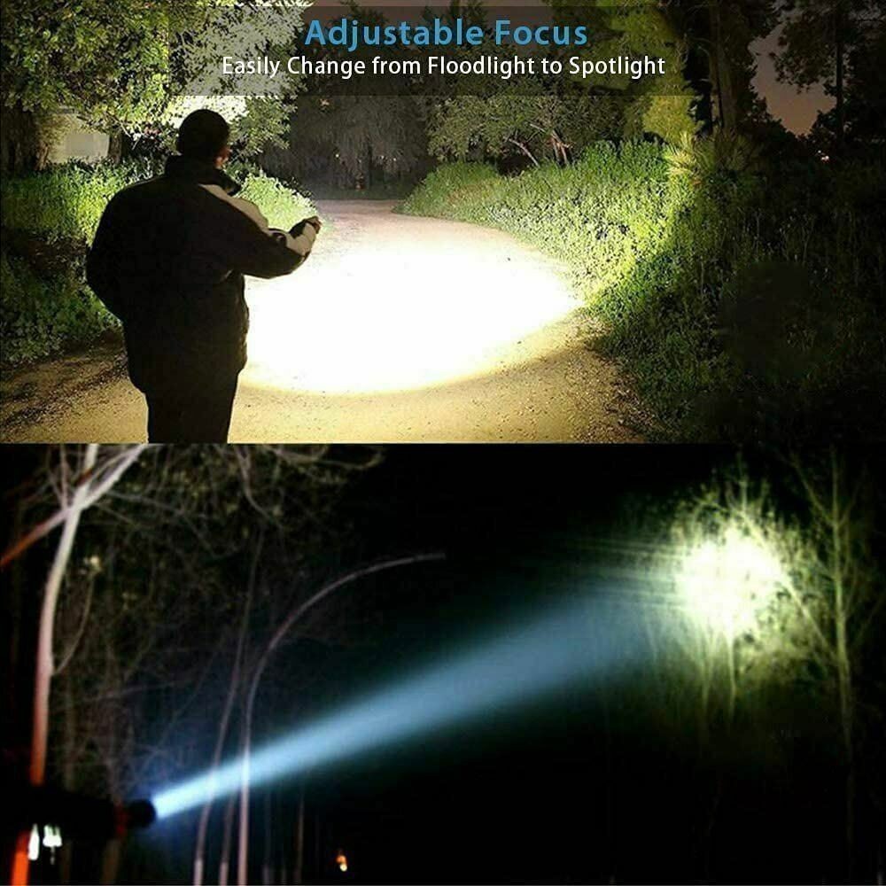 2PACK Rechargeable LED Flashlight Super Bright 30W Magentic Torch COB Work Light