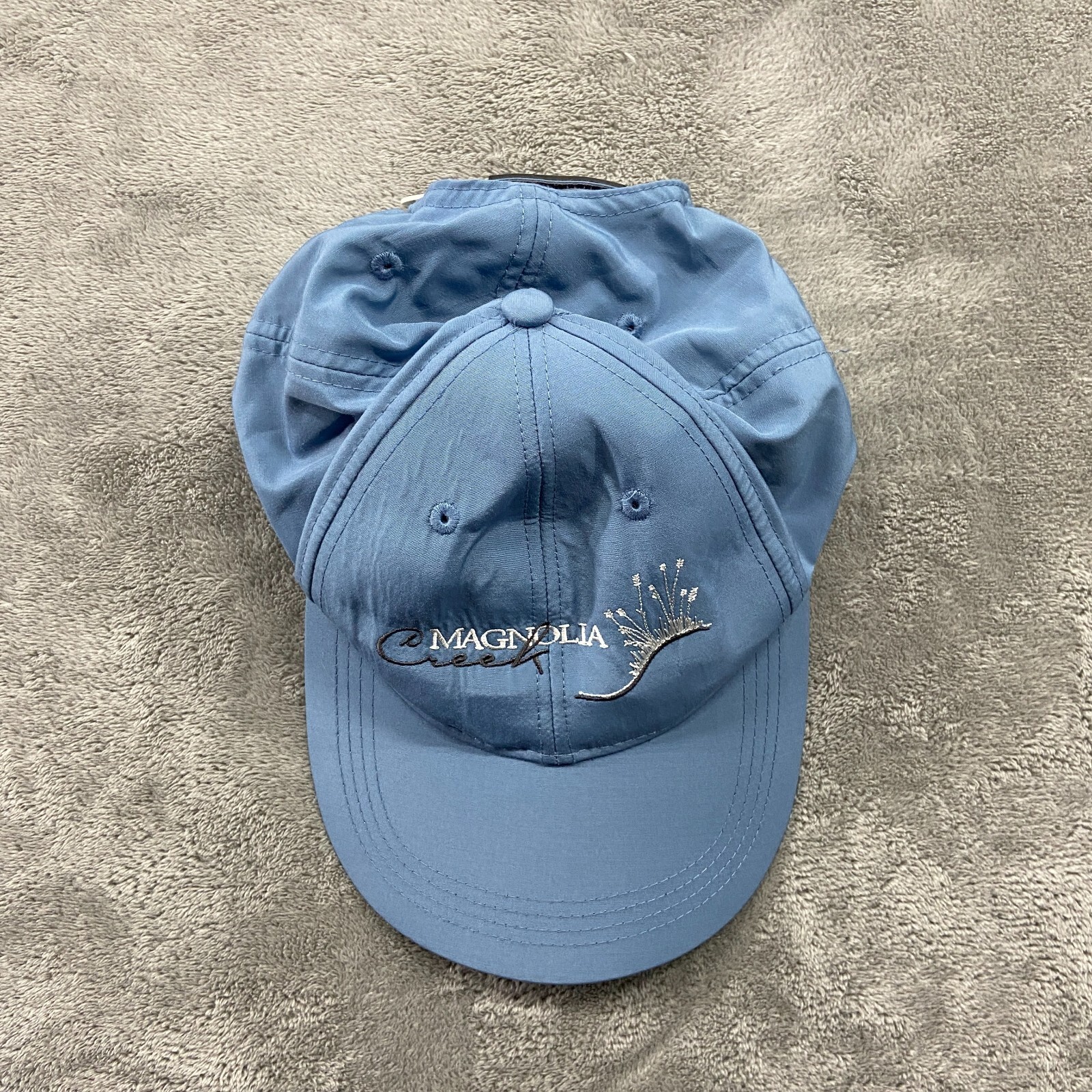 Magnolia Creek Golf Course Hat Ahead Preformance Mid Fit Adjustable Blue