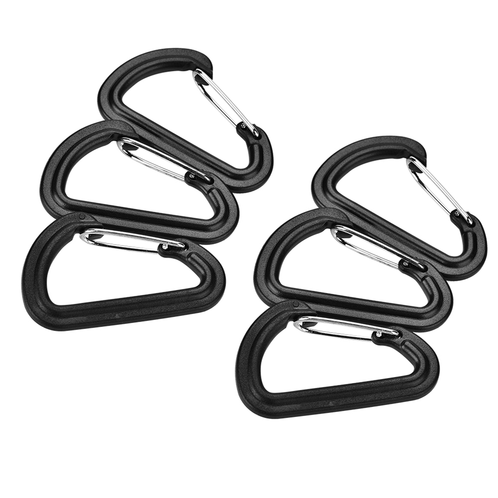 20Pcs Plastic Carabiner Climbing Hiking Locking Buckle Key Ring Outdoor FA