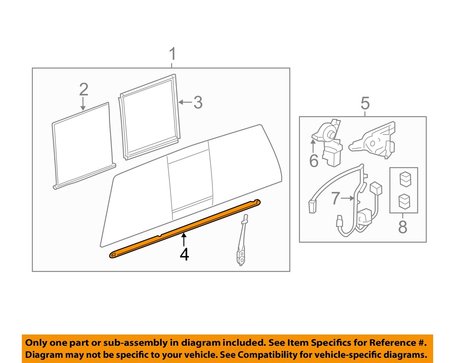 GM OEM Rear Window Glass-Regulator 25980205