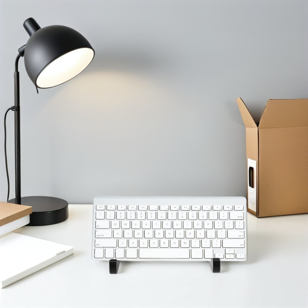 Keyboard Holder for Desk Stand Desktop Computer Storage Rack Display White