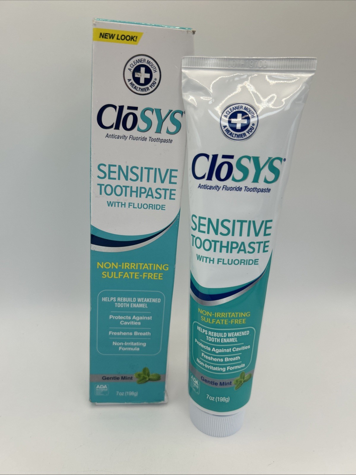 CloSYS Fluoride Toothpaste, 7 Ounce, Gentle Mint, 7 Ounce (Pack of 1) Exp 7/2028