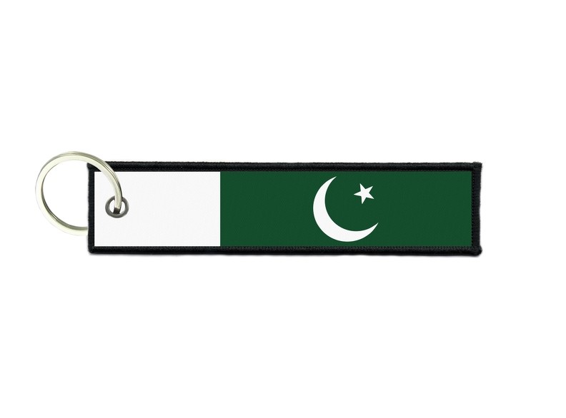 Keychain Key Man Woman Fabric Embroidered Printed Flag Pakistan Pakistani