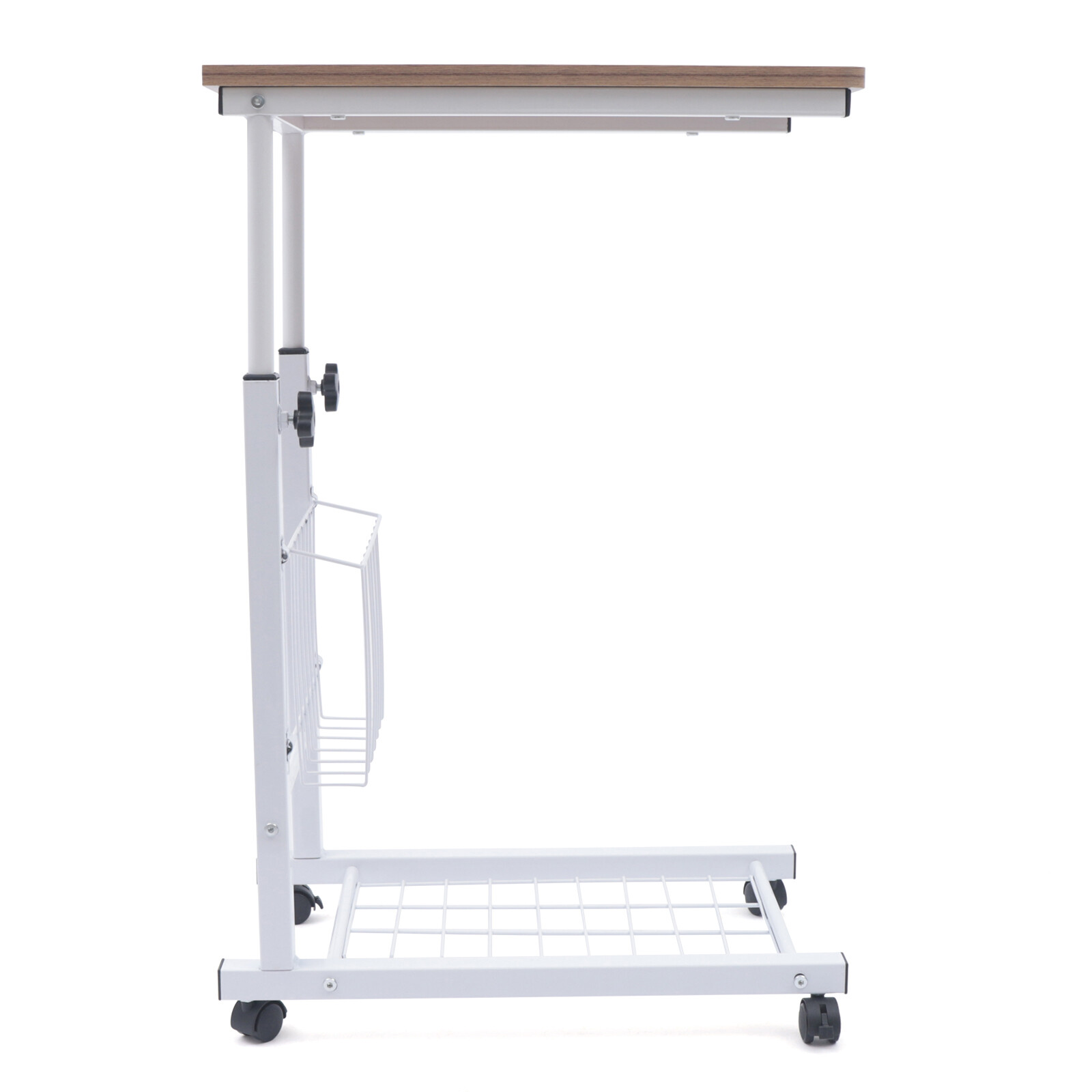 Adjustable Sofa Side Table C-Shaped End Table Laptop Holder Rolling Desk