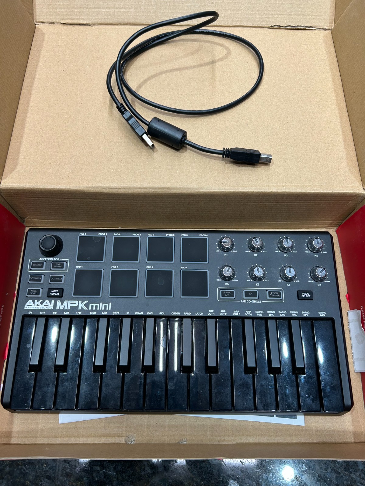 Akai MPK Mini MKII Keyboard Controller Special Edition - Black on Black