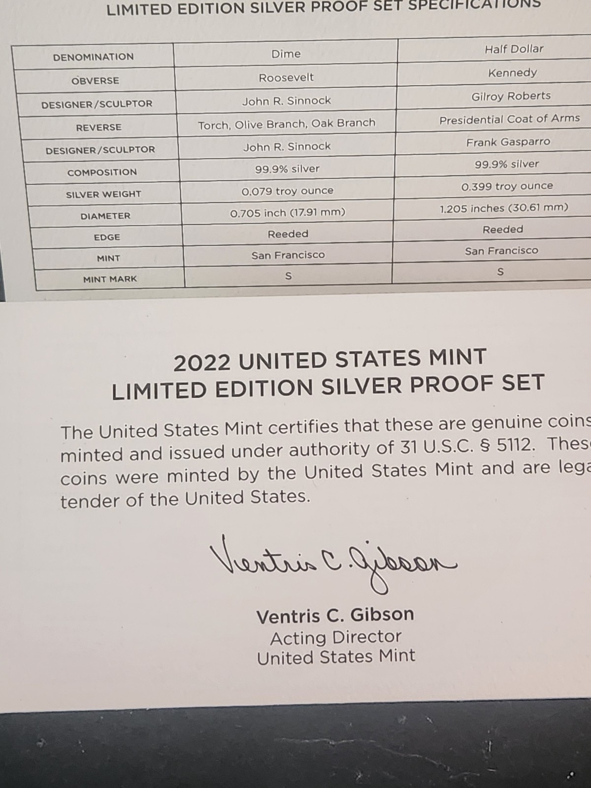 PRISTINE ORIGINAL 2022 PROOF SILVER EAGLE LIMITED EDITION PROOF SET OGP