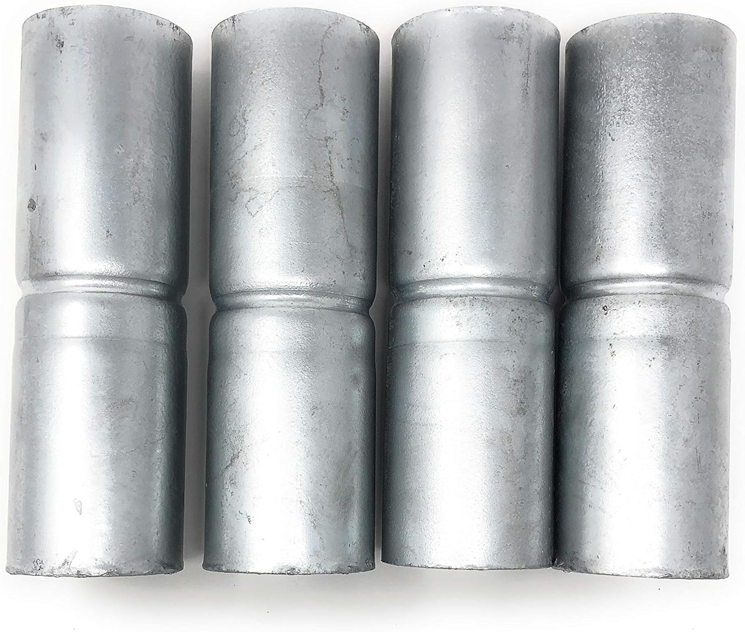 Chain Link Fence Top Rail Sleeves Galvanized Steel 4 Pc Pack 1-5/8" X 6"