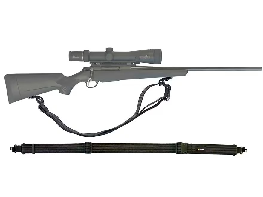 Alpine Innovations Dual Strap Rifle Sling with Sling Swivel Nylon Black