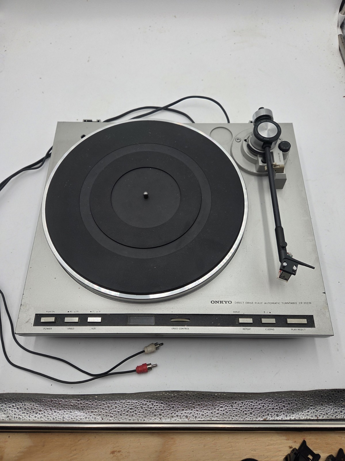 ONKYO Auto Return Turntable System Model CP-1027F-Tested/Working-SEE DESCRIPTION