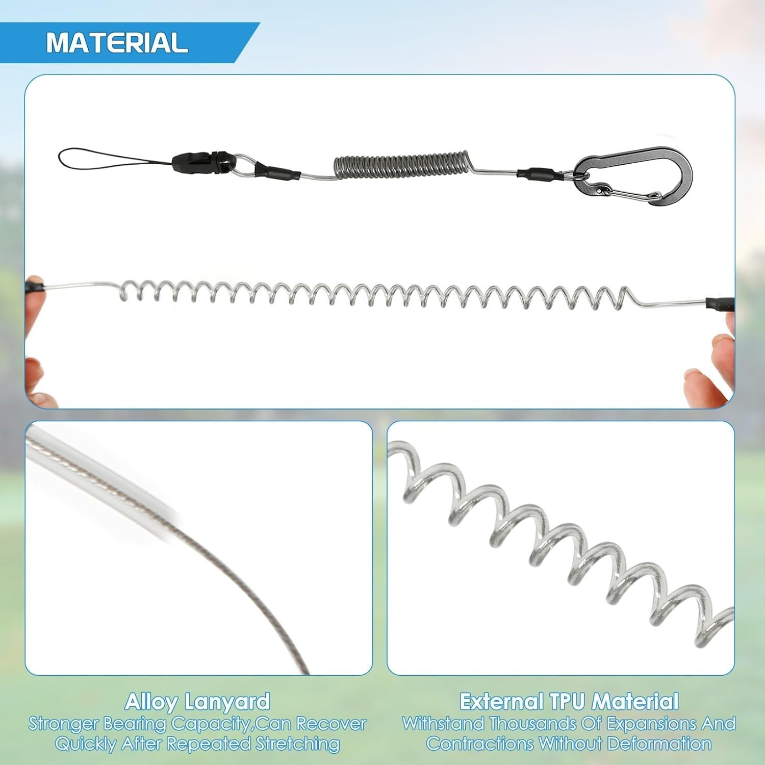 Lightweight Waterproof Rangefinder Tether - Stretchable Lanyard for Adventurers