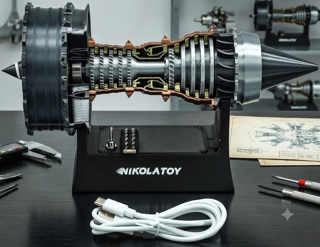 TR900 Turbofan Engine Model 1:20 Aircraft Jet Engine Desktop Display Aviation Gi
