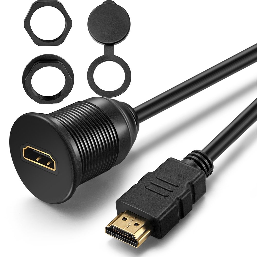 ICESPRING HDMI Panel Flush Mount Cable - 1 Meter 3ft 3 Feet, Gold