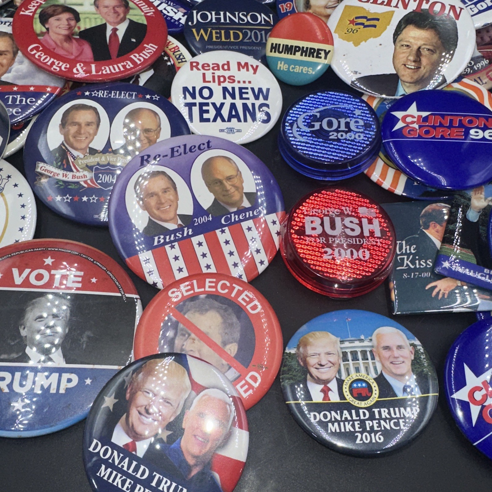 Political Collectibles Buttons Stickers Collection Lot 80’s To 10’s
