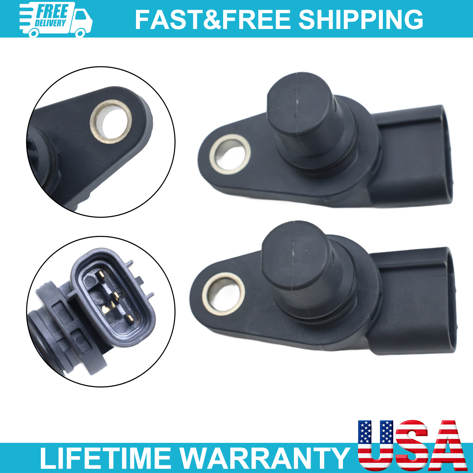For Subaru WRX Forester Impreza New 2pcs Camshaft Position Sensor Pair