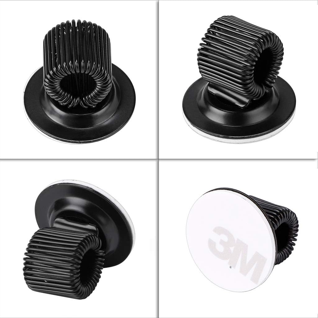 BTSKY 6 Pack Black Plating Pen Holder Clips- Self Adhesive Pen Pencil Holder